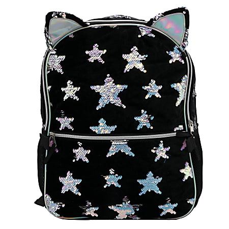 Justice black cat flip sequin backpack sales
