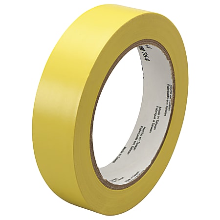 3M™ 764 Vinyl Tape, 3" Core, 1" x 36 Yd., Yellow, Case Of 6