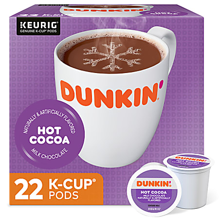 Dunkin' Donuts® Milk Chocolate Hot Cocoa Single-Serve K-Cup®, Box Of 22