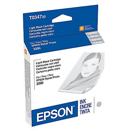 Epson T0347 UltraChrome Light Black Ink Cartridge T034720 - Office