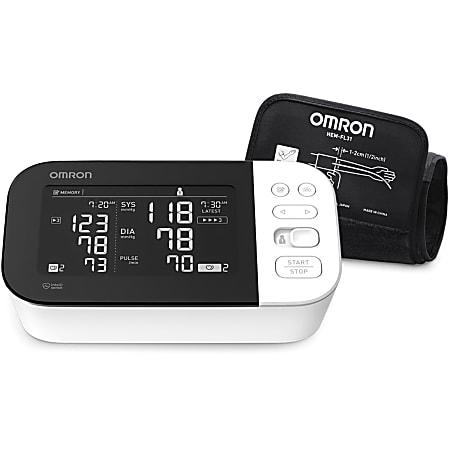 Omron 10 Series Wireless Upper Arm Blood Pressure Monitor - For Blood Pressure - Irregular Heartbeat Detection, Hypertension Indicator, Bluetooth Connectivity, Memory Storage, Easy-to-read Display, LCD Display, Backlit Digital Display
