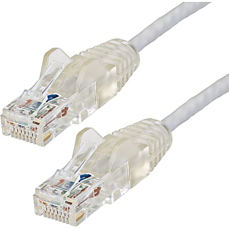 StarTech.com 1ft CAT6 Cable - Slim CAT6 Patch Cord - Gray - Snagless RJ45 Connectors - Gigabit Ethernet Cable - 28 AWG - LSZH (N6PAT1GRS)