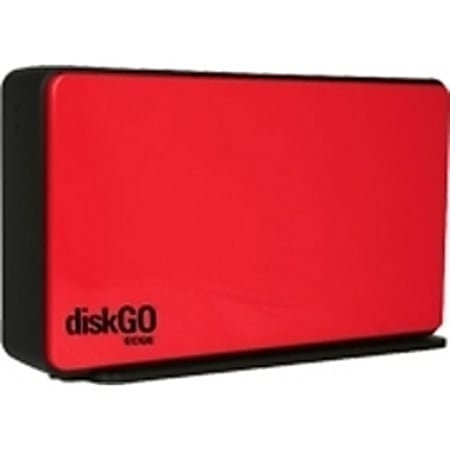 EDGE 80GB DiskGO™ 3.5'' Portable USB 2.0 Plus FW HDD in Ruby