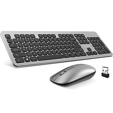 Delton K100 Wireless Computer Keyboard And Mouse Set, Black