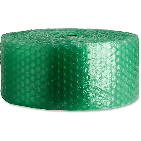 Sparco 300' Recycled Bubble Cushioning - 12" Width x 300 ft Length - 0.2" Bubble Size - Eco-friendly, Flexible, Lightweight - Green