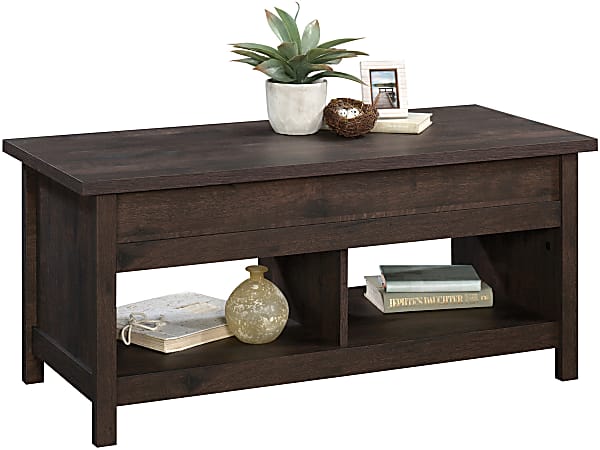 Sauder® Cannery Bridge Lift-Top Coffee Table, 19"H x 43"W x 19"D, Coffee Oak