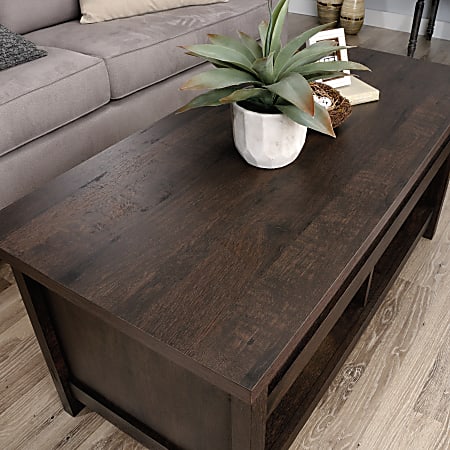 Sauder Cannery Bridge Lift Top Coffee Table 19 H x 43 W x 19 D Coffee Oak ODP Business Solutions