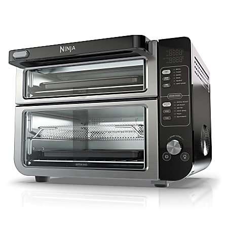 Ninja 12-in-1 Double Oven With FlexDoor, 0.55 Cu. Ft., Silver/Black, Total Qty 1