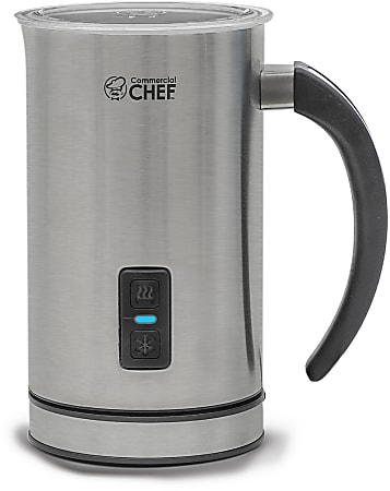 Commercial Chef Electric Milk Frother, 7-1/2”H x 6-1/4”W x 4-1/4”D, Silver