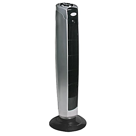 Atlantic Breeze 3-Speed Oscillating Tower Fan, Silver