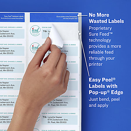 Return 5967Address Sure Feed Labels - Office Depot