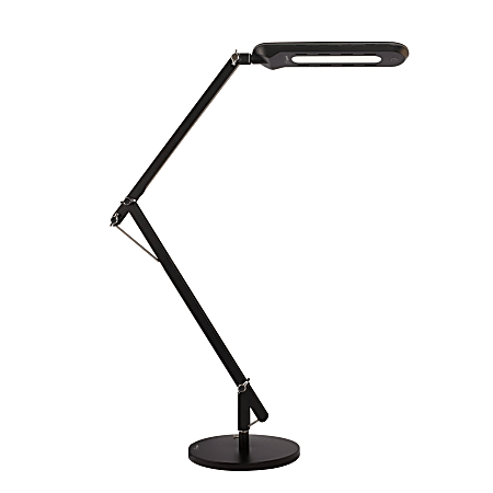 OttLite® WorkWell® Reach LED Crane Lamp, Adjustable Height, 28-1/2"H, Black