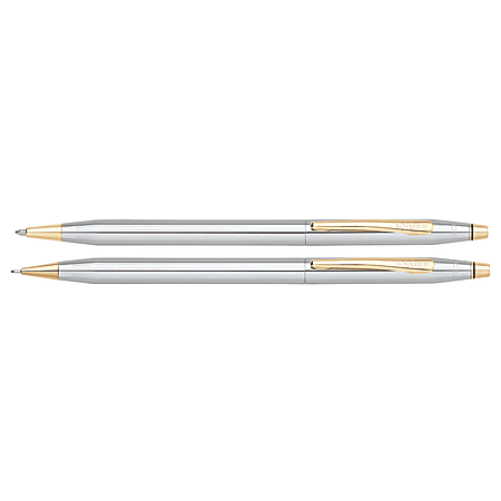 Cross® Medalist® Classic® Century® Pen/Pencil Set, Chrome/Gold