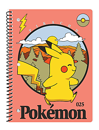 Innovative Designs Licensed Notebook, 11” x 8-1/2”, Single Subject, Wide Ruled, 70 Sheets, Pokemon