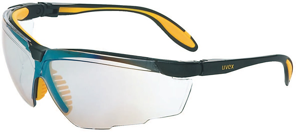 Genesis X2 Eyewear, SCT-Reflect 50 Lens, Ultra-dura, Black/Yellow Frame