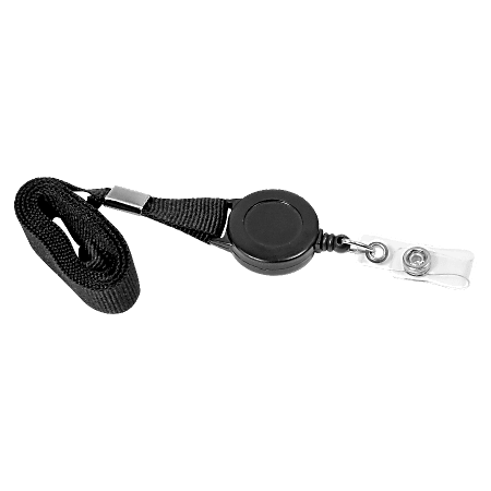 Retractable ID Badge Holder Black - Office Depot