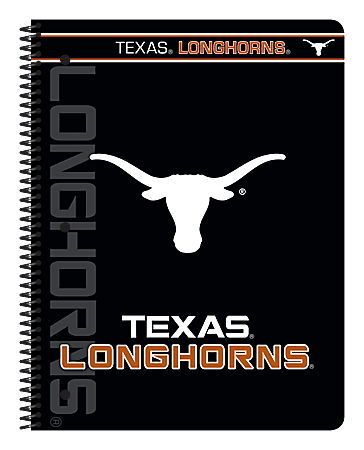 Markings by C.R. Gibson® Notebook, 8" x 10 1/2", 1 Subject, College Ruled, 140 Pages (70 Sheets), Texas Longhorns Classic 1