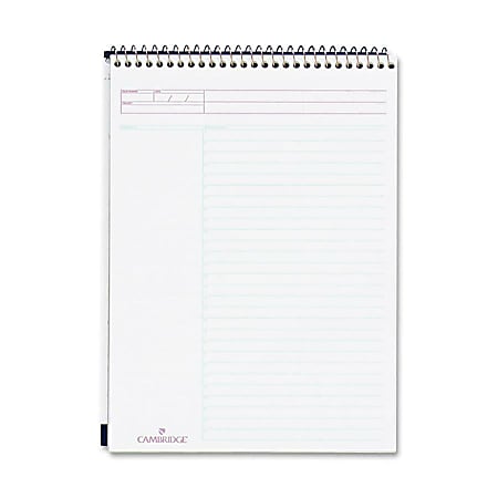 Mead Wirebound ActionTask Planner Action 8 12 x 11 Sheet Size White