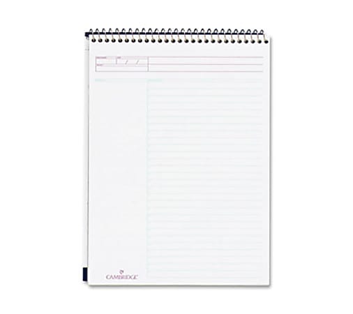 Mead Wirebound ActionTask Planner - Action - 8 1/2" x 11" Sheet Size - White - Paper - Micro Perforated - 1 Each