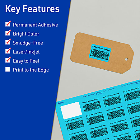 Avery Printable Labels With Sure Feed Technology 94226 BBP80 Rectangle