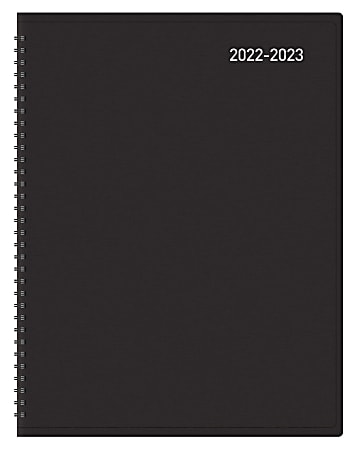 Office Depot® Brand 18-Month Academic Planner, 9" x 11", 30% Recycled, Black, July 2022 to December 2023