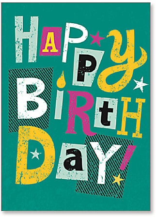 Viabella Birthday Greeting Card With Envelope, Bright And Happy, 5" x 7"