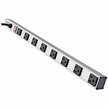 Eaton Tripp Lite Series Power Strip 120V 5-15R 8 Outlet 10' Cord 24" Vertical - Power strip (rack-mountable/external) - PS240810