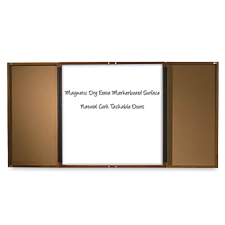 Balt Executive Conference Cabinet With Tackboard, 36" x 36", Mahogany
