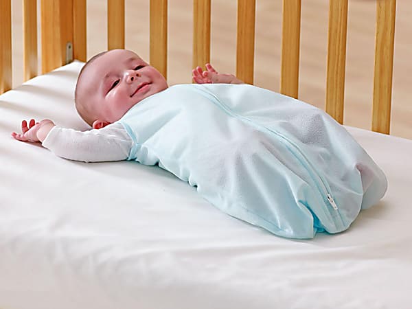 Medline Infant Sleeveless Sleeper, 0 - 6 Months, Blue
