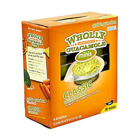 Wholly Guacamole Minis, 2 Oz, Pack Of 18 Packets