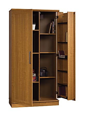 Realspace 12 Shelf Storage Cabinet 72 H x 36 W Sienna Oak - Office