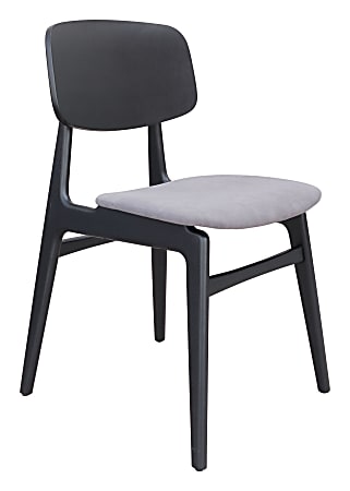 Zuo Modern Othello Wood Dining Chairs, Black, Set Of 2 Dining Chairs