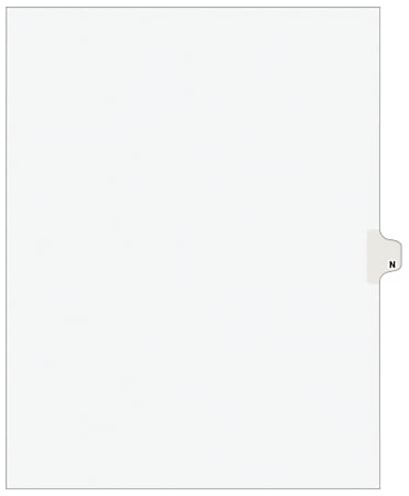 Avery® Individual Legal Dividers Avery® Style, Side Tab N, Letter Size, White, Pack Of 25