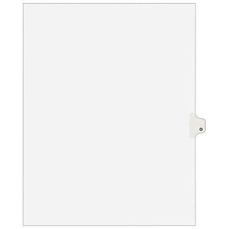 Avery® Avery-Style 30% Recycled Collated Legal Index Exhibit Dividers, 8 1/2" x 11", White Dividers/White Tabs, O, Pack Of 25