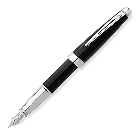 Cross® Aventura Fountain Pen, Medium point, 1.0 mm, Assorted Barrels, Black Ink