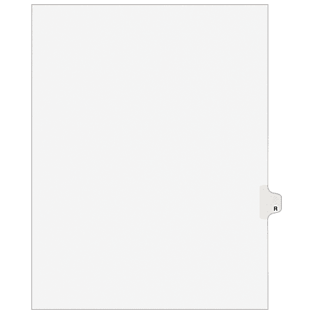 Avery® Individual Legal Dividers Avery® Style, Side Tab R, Letter Size, White, Pack Of 25