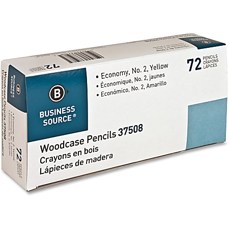Business Source Woodcase No. 2 Pencils - #2 Lead - Yellow Wood Barrel - 72 / Box Business Source Woodcase No. 2 Pencils - #2 Lead - Yellow Wood Barrel - 72 / Box