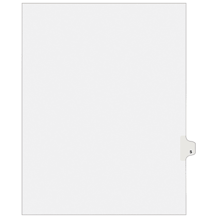 Avery® Individual Legal Dividers Avery® Style, Side Tab S, Letter Size, White, Pack Of 25