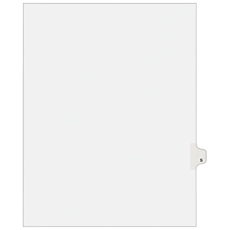 Avery® Avery-Style 30% Recycled Collated Legal Index Exhibit Dividers, 8 1/2" x 11", White Dividers/White Tabs, S, Pack Of 25