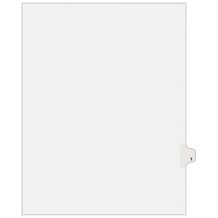 Avery® Avery-Style 30% Recycled Collated Legal Index Exhibit Dividers, 8 1/2" x 11", White Dividers/White Tabs, T, Pack Of 25