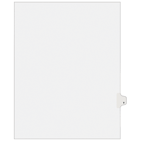 Avery® Avery-Style 30% Recycled Collated Legal Index Exhibit Dividers, 8 1/2" x 11", White Dividers/White Tabs, T, Pack Of 25