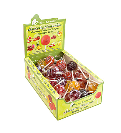 Original Gourmet Lollipops, Sweetly Naturals, 52.8 Oz, Box Of 48