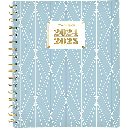 2024-2025 AT-A-GLANCE® BADGE Weekly/Monthly Planner, 7" x 8-3/4", Geo, July 2024 To June 2025, 1710G-805A