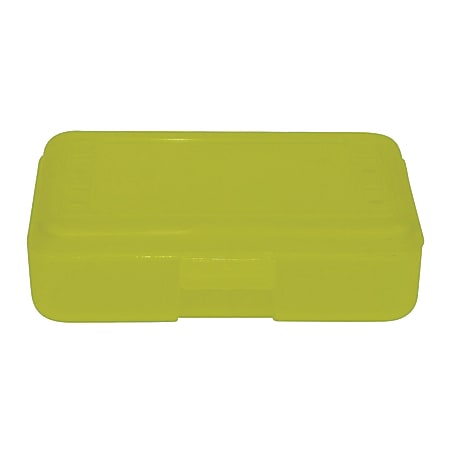 Romanoff Products Pencil Boxes, 8 1/2"H x 5 1/2"W x 2 1/2"D, Lemon, Pack Of 12