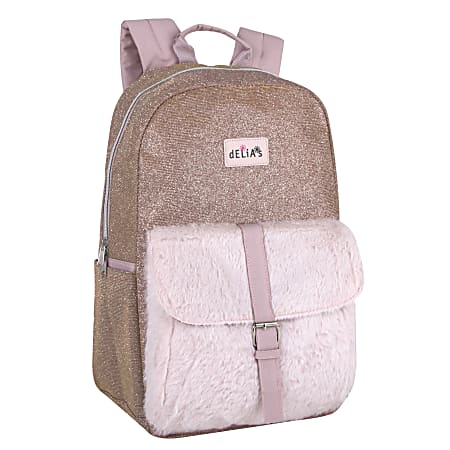Delias Fuzzy Backpack Pink Office Depot