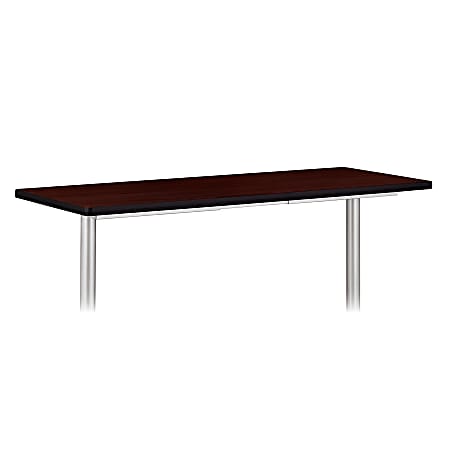 basyx by HON® Rectangular Table Top Without Grommets, 72"W x 24"D, Mahogany