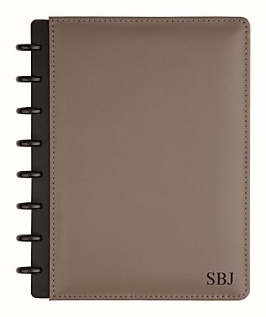 TUL™ Personalized Custom Note-Taking System Discbound Junior-Size Notebook, 8 1/2" x 5 1/2", Gray