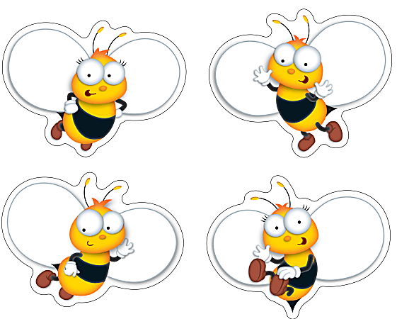 Carson-Dellosa Buzz-Worthy Bees Cutouts, 5 1/2" x 5", Multicolor, Grades Pre-K - 8, Pack Of 45