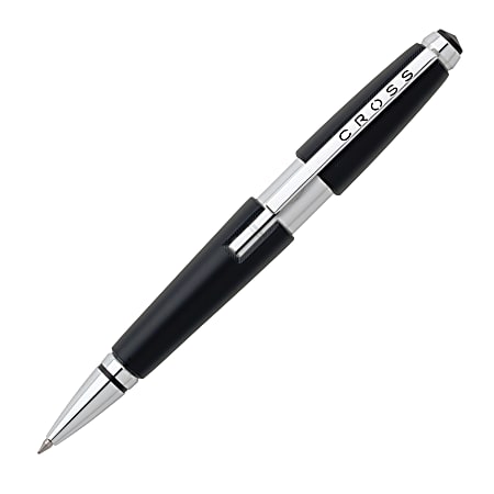 Cross® Edge Gel Rollerball Pen, Medium Point, 1.0 mm, Black Barrels, Black Ink