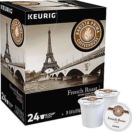 Barista Prima Coffeehouse® Single-Serve Coffee K-Cup®, French Roast, Carton Of 24